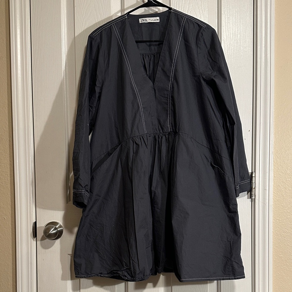 Zara Charcoal Tunic Top